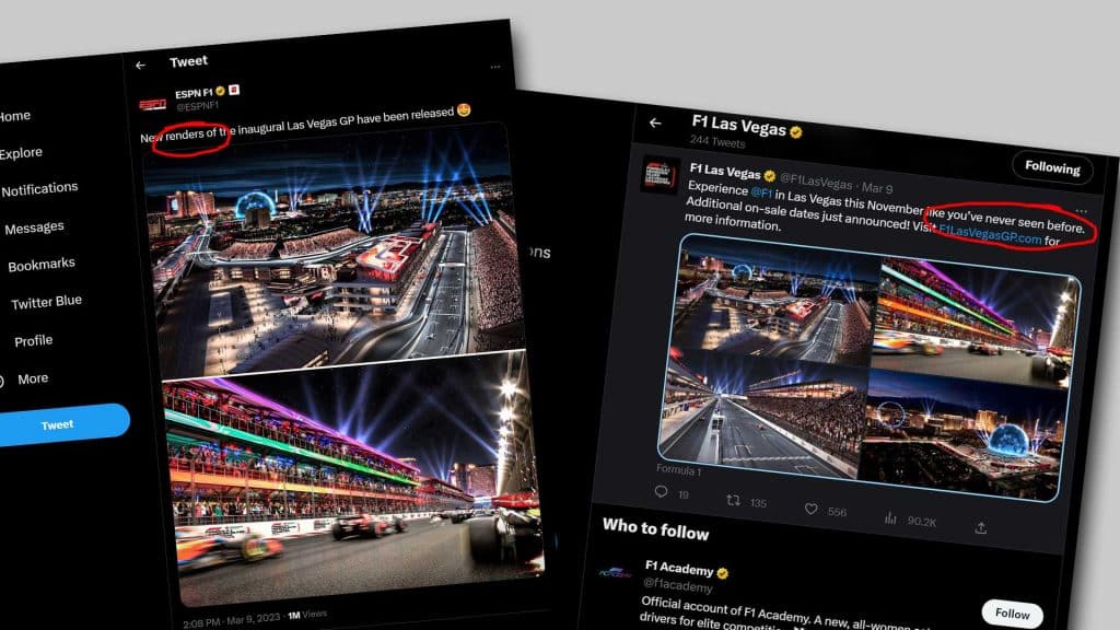 3D Renderings of the F1 Las Vegas Race.