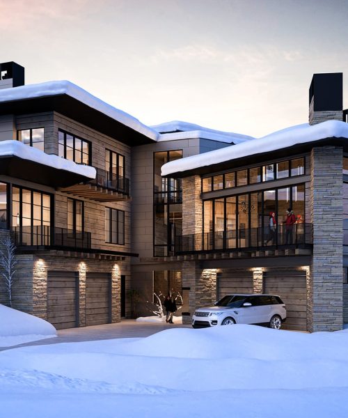 BOWEN STUDIOS Bald Eagle EXT snow dusk view 1