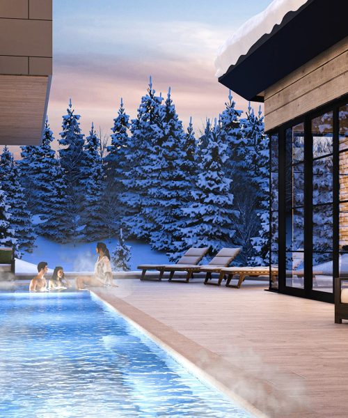 BOWEN STUDIOS Bald Eagle EXT snow dusk view 5